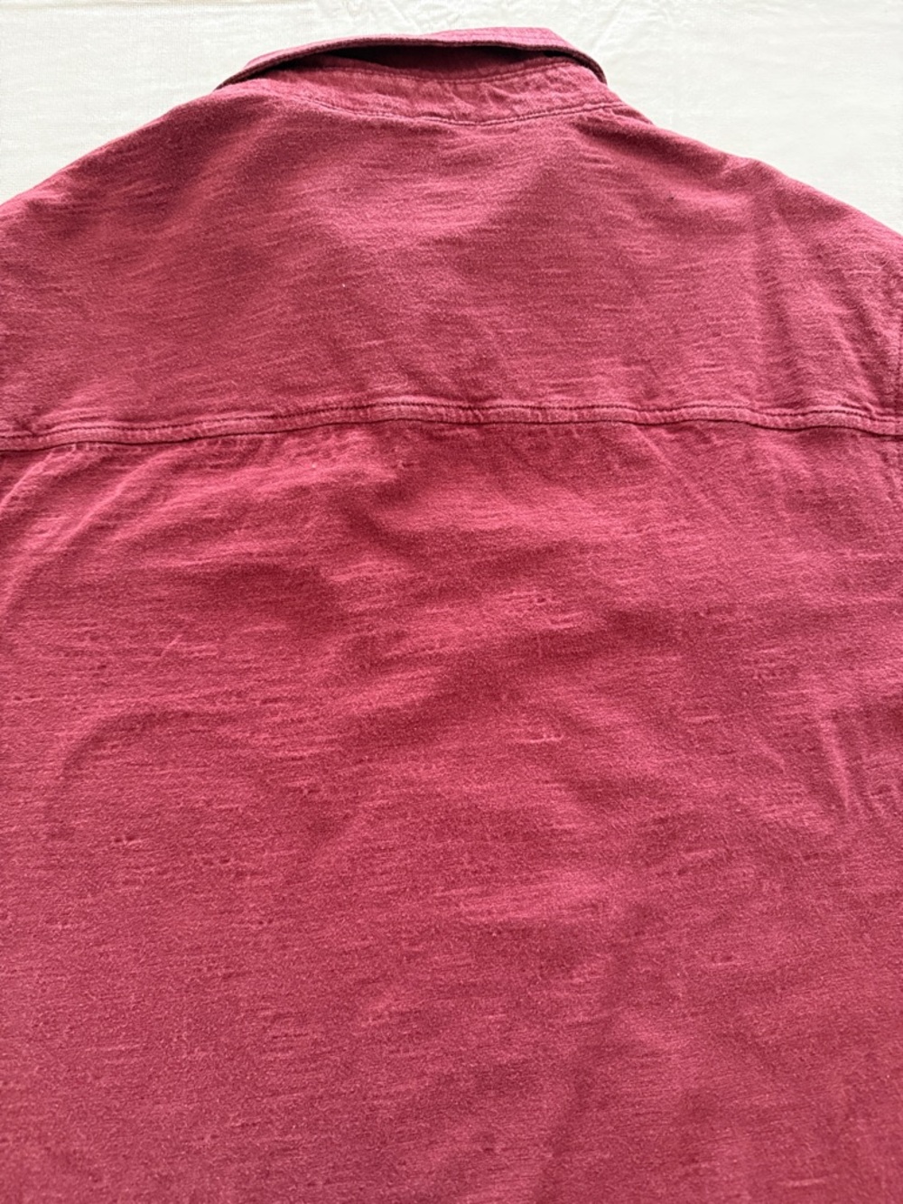 Sonoma Men's Burgundy Short-Sleeve Polo with Dual Chest Pockets Size L - Picture 6 of 10